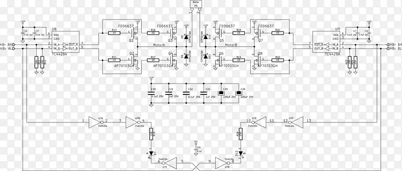 桥式MOSFET电路图-尖峰图
