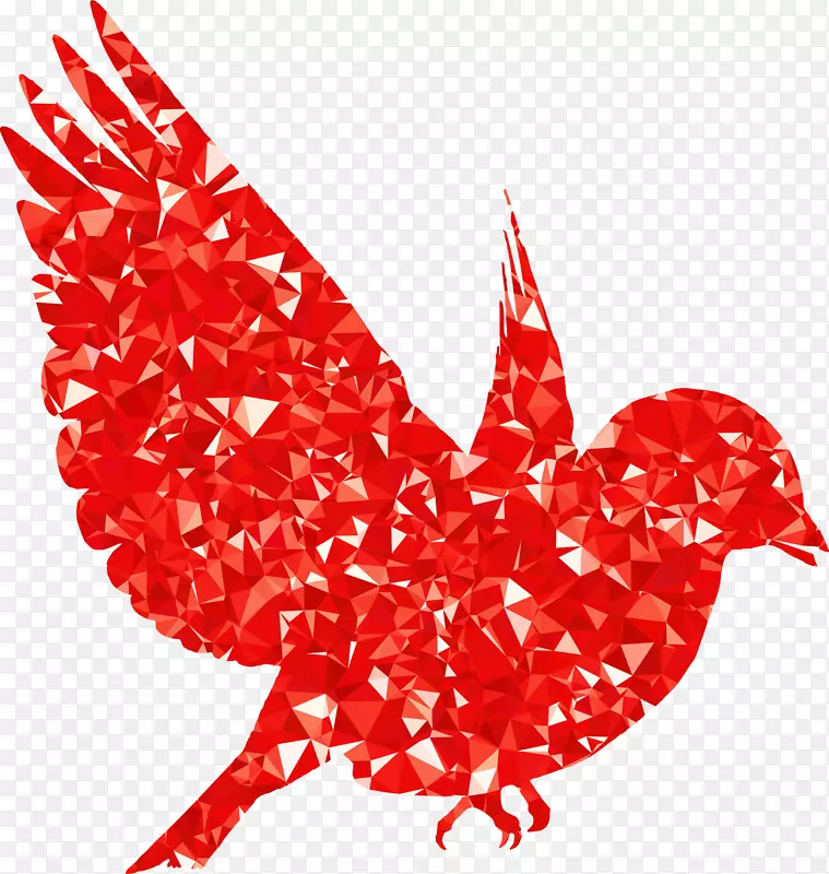 鸟夹艺术-红色宝石