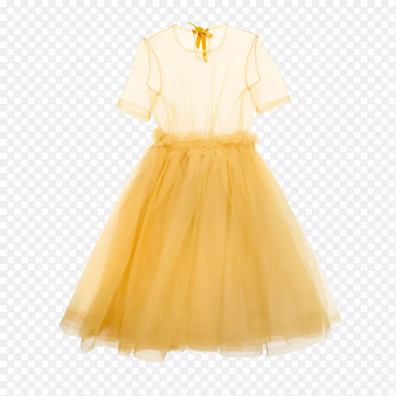 裙子晚礼服服装-黄色连衣裙