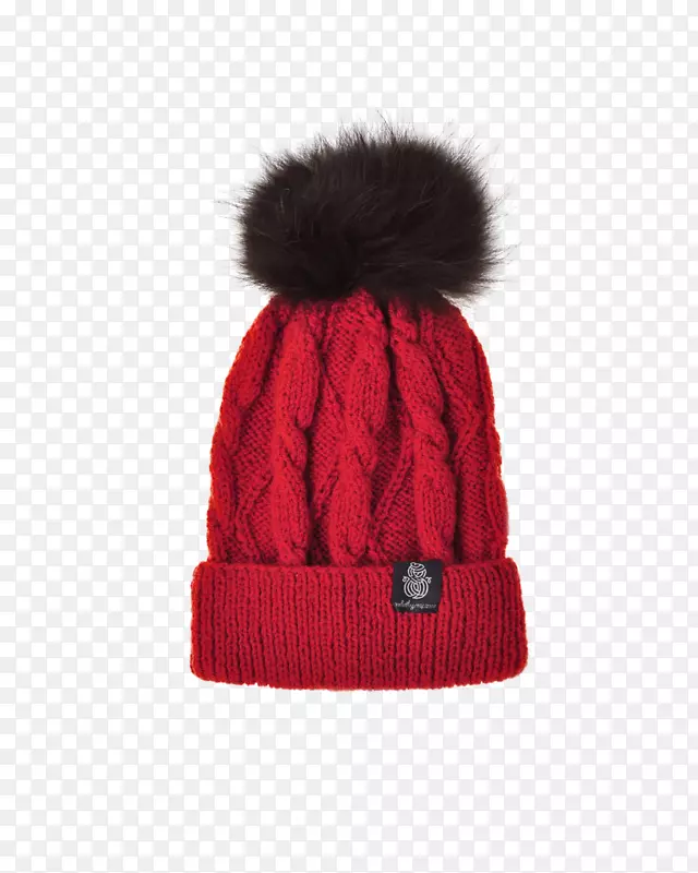 羊毛帽毛衣波姆-温暖的毛皮