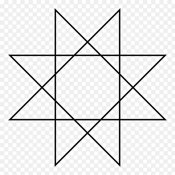 艺术文化中的八角形星多边形五点星符号多边形图案