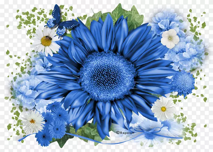 花蓝色-创意水仙花
