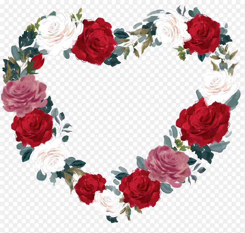 情人节礼物花园玫瑰2月14日花束-花环材料