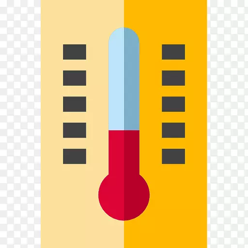玻璃水银温度计湿度计温度计算机图标.摄氏