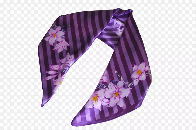 紫围巾头巾丝质围巾