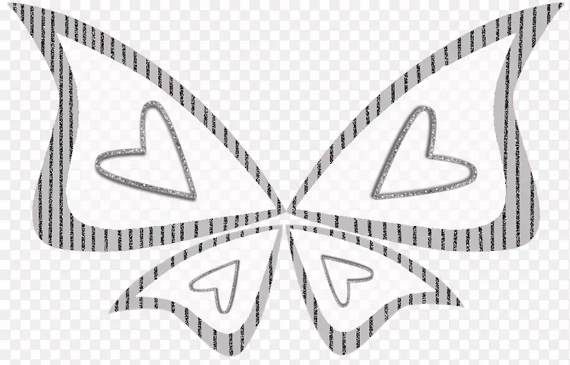 白线艺术角字体-淘宝创意翅膀效果
