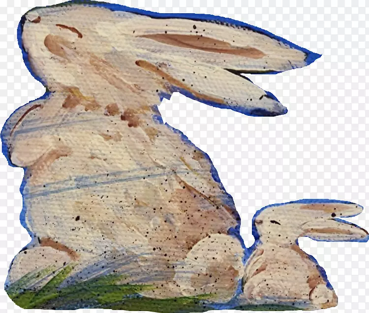 纸制兔料木抱兔
