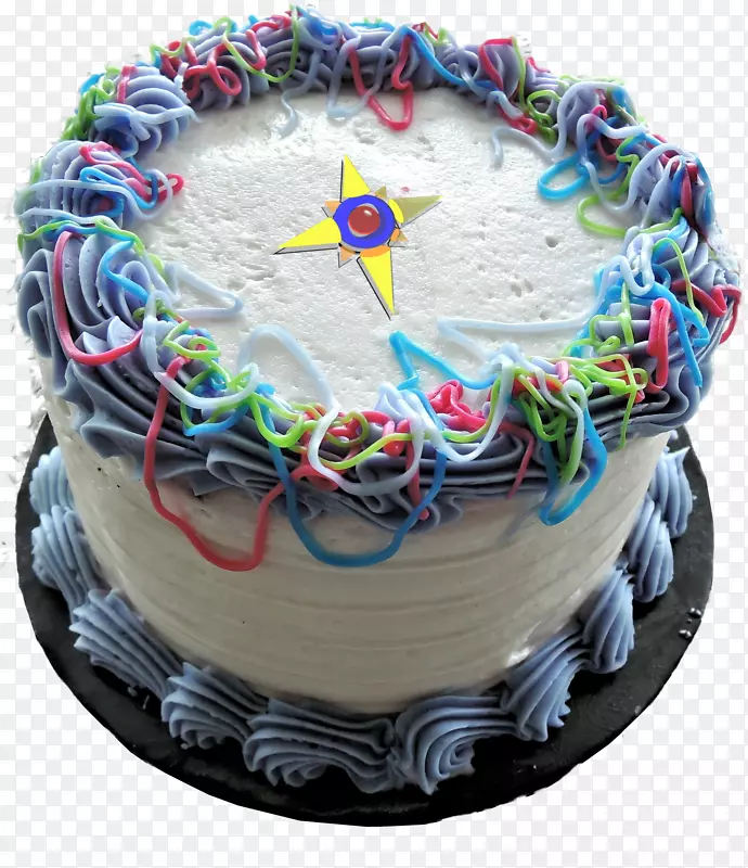 奶油生日蛋糕托巧克力蛋糕-小月饼