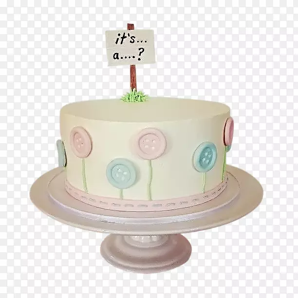 生日蛋糕装饰纸杯蛋糕奶油-宝宝性别透露