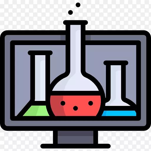 化学计算机图标适用于在线科学