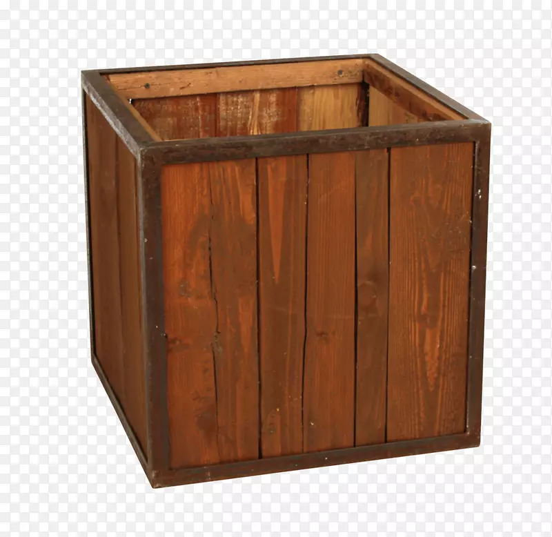 硬木染色花箱漆橡木圆花盒