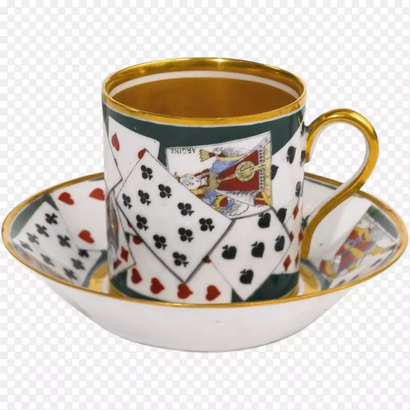 咖啡杯浓咖啡瓷碟手绘咖啡