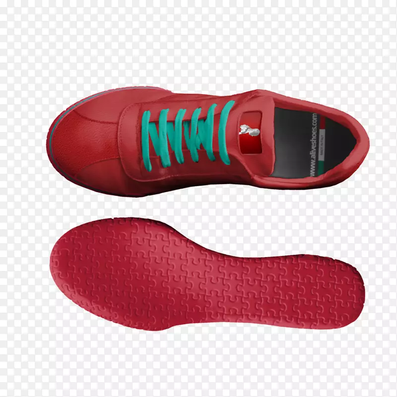 运动鞋，高顶鞋，鞋靴，红色底