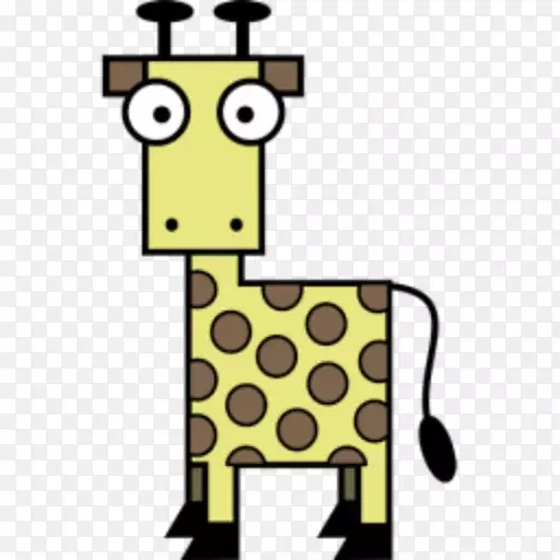 长颈鹿电脑图标设计剪贴画长颈鹿