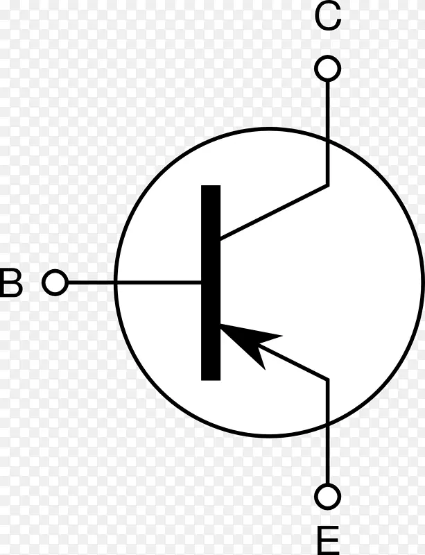 晶体管pnp电子符号剪辑艺术.电子元件