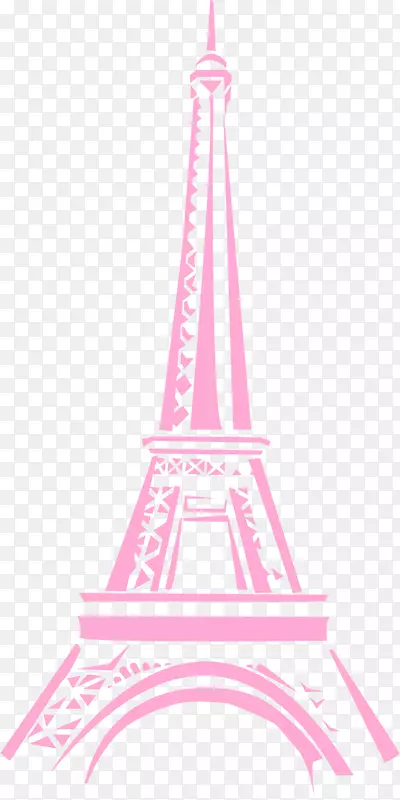 艾菲尔铁塔剪贴画-粉红艺术