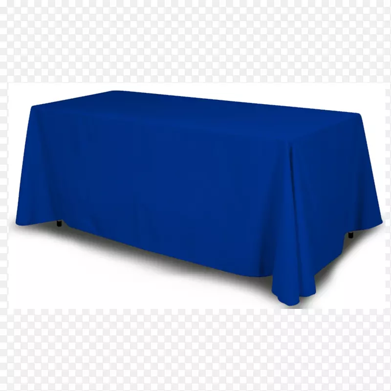 桌布，纺织席，聚酯纤维-蓝色宣传册