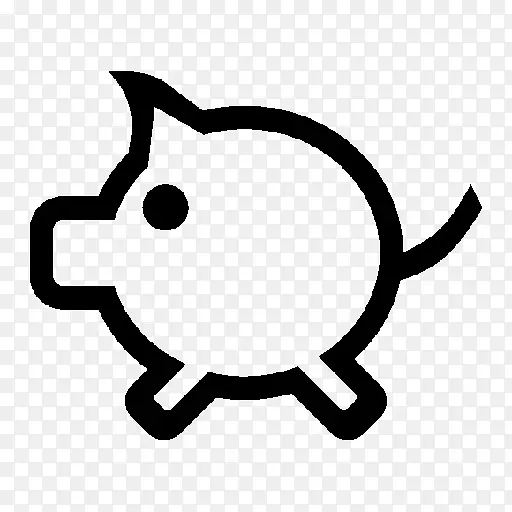 黑色伊比利亚猪电脑图标封装PostScript-肚子猪png免费下载