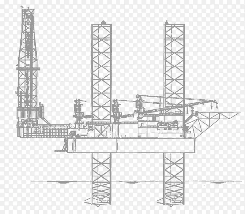 自升式钻机石油平台驳船-深水