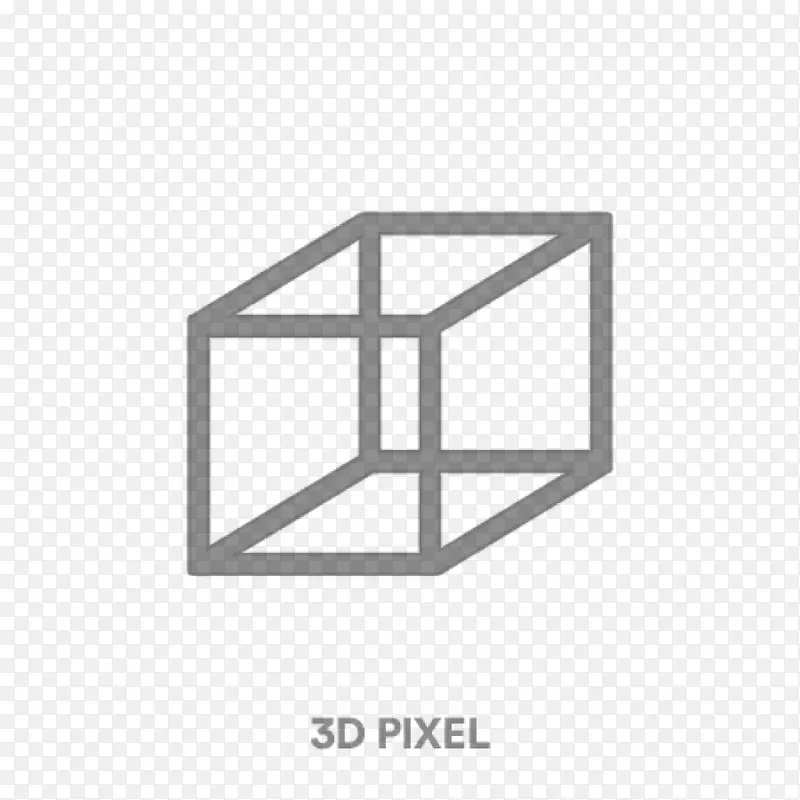 Necker立方体塑造三维空间剪贴画-创业精神