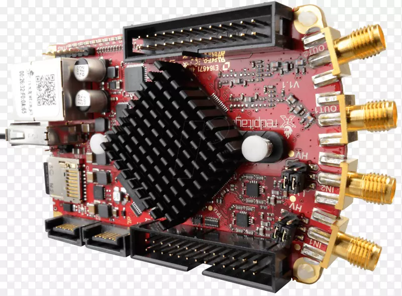 微控制器现场可编程门阵列红色空塔软件无线电电子定义。