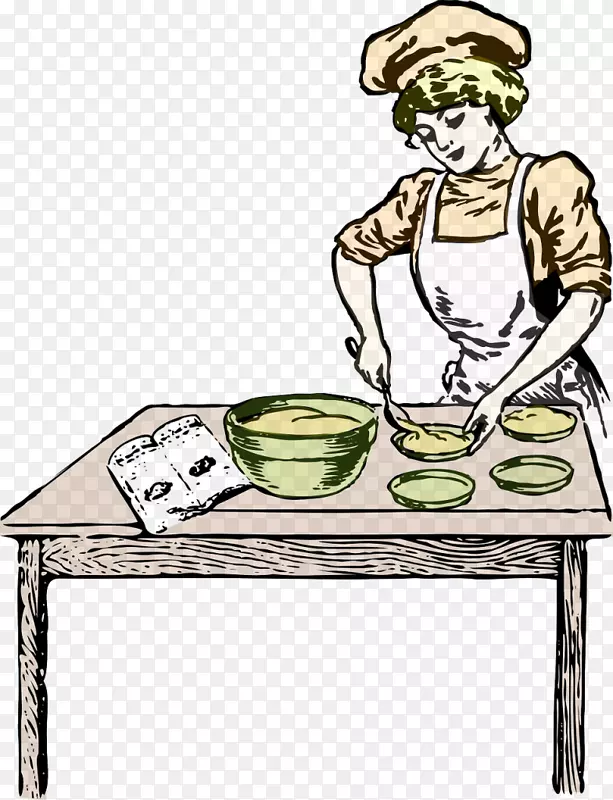 烹饪厨师女裁剪艺术烘焙