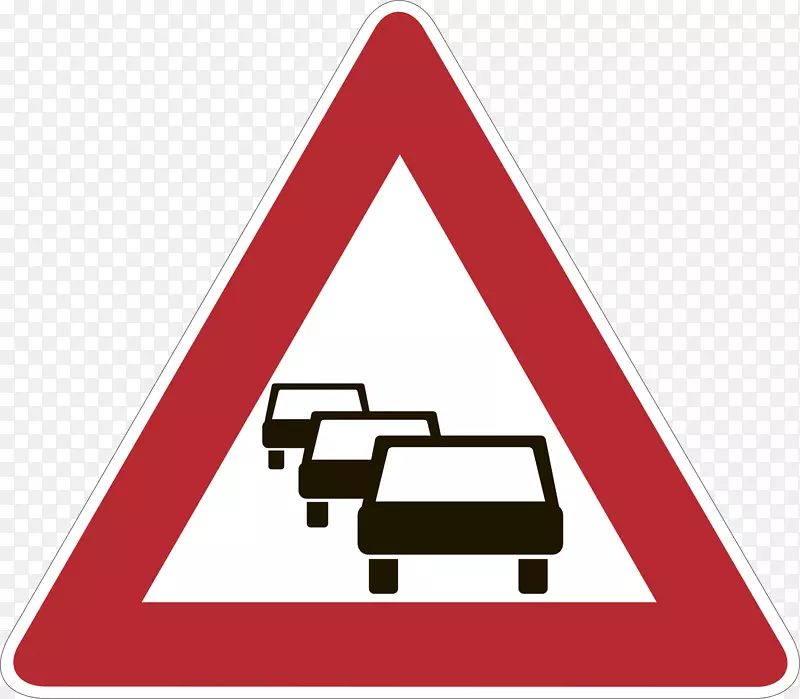 交通标志道路警告标志交通挤塞-禁止泊车位