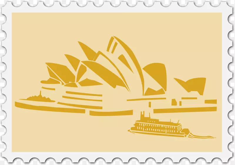 悉尼歌剧院剪贴画-邮票剪贴画