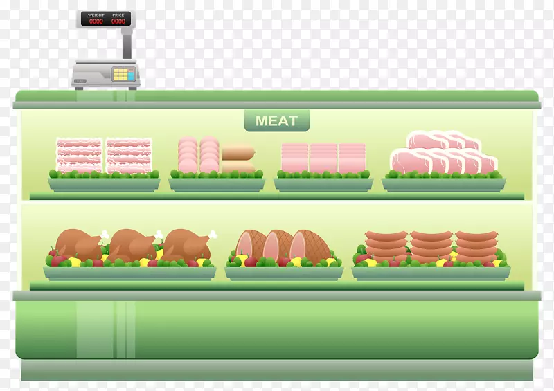 超市肉类杂货店剪贴画-8超市传单