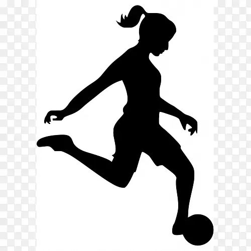 足球运动员女子剪贴画-紫金剪贴画