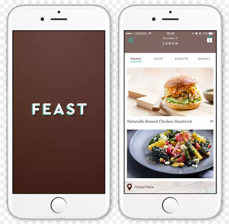 智能手机iphone应用商店餐厅-美食盛宴