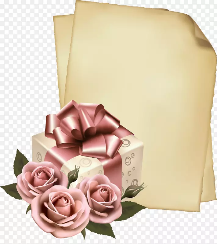 贺卡祝你生日情人节纪念日-浪漫玫瑰