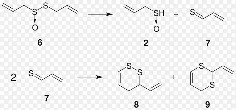 大蒜素硫代亚磺酸大蒜烯丙基-降解
