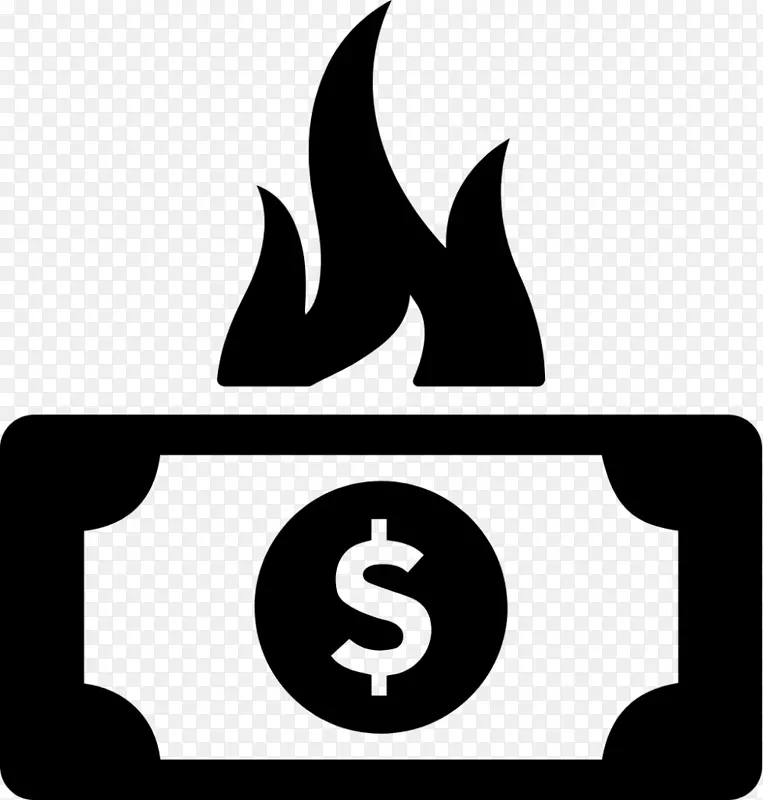电脑图标，货币，美元符号，金融，英镑，货币燃烧