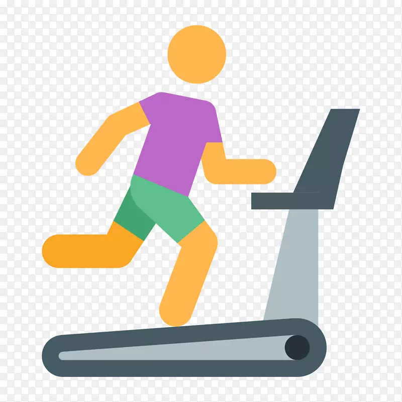 跑步机电脑图标健康与健身运动身体健康努力工作
