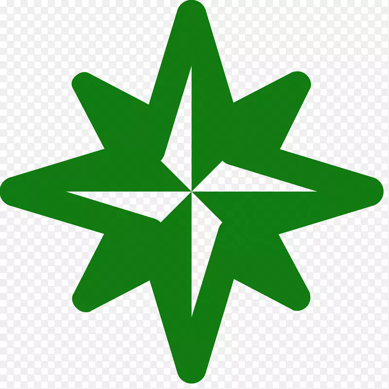 美索不达米亚伊娜娜星，伊什塔尔符号星，艺术和文化中的多角形-欧洲风绿