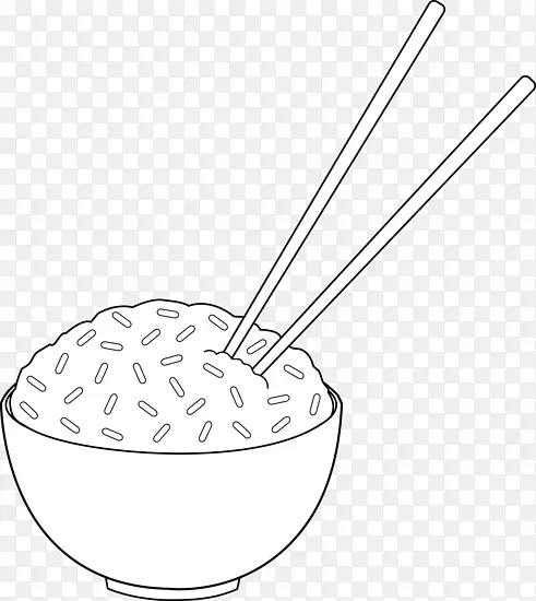 炒饭咖喱线艺术剪贴画-米饭