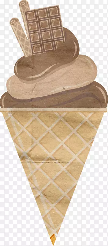 冰淇淋圆锥形食品夹艺术-家庭甜点