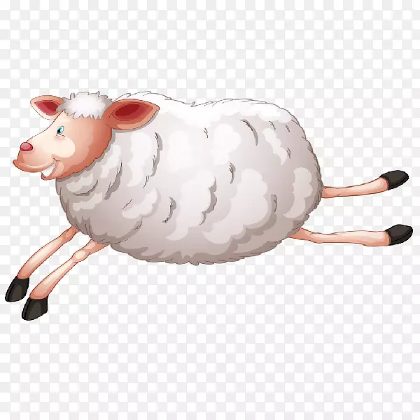 羊免版税卡通-绵羊