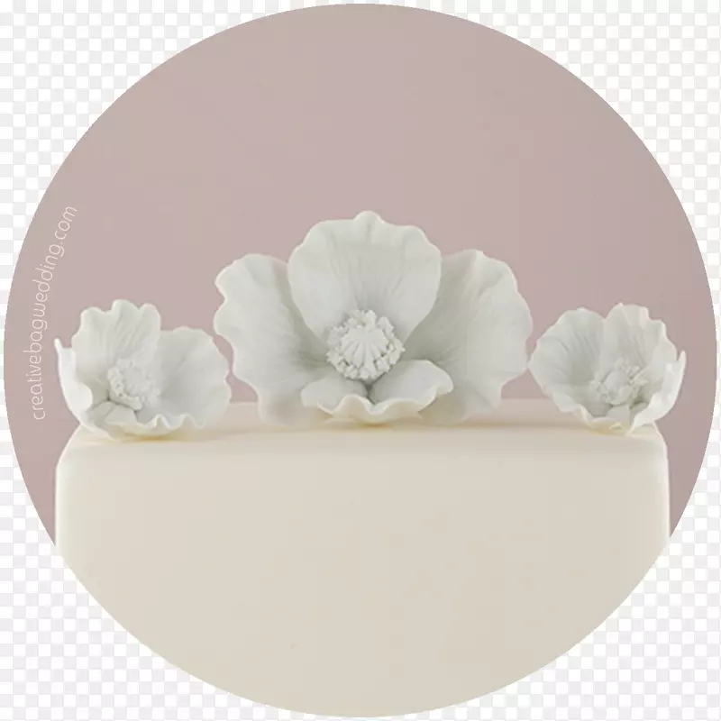 婚礼蛋糕顶部新郎-瓷花装饰
