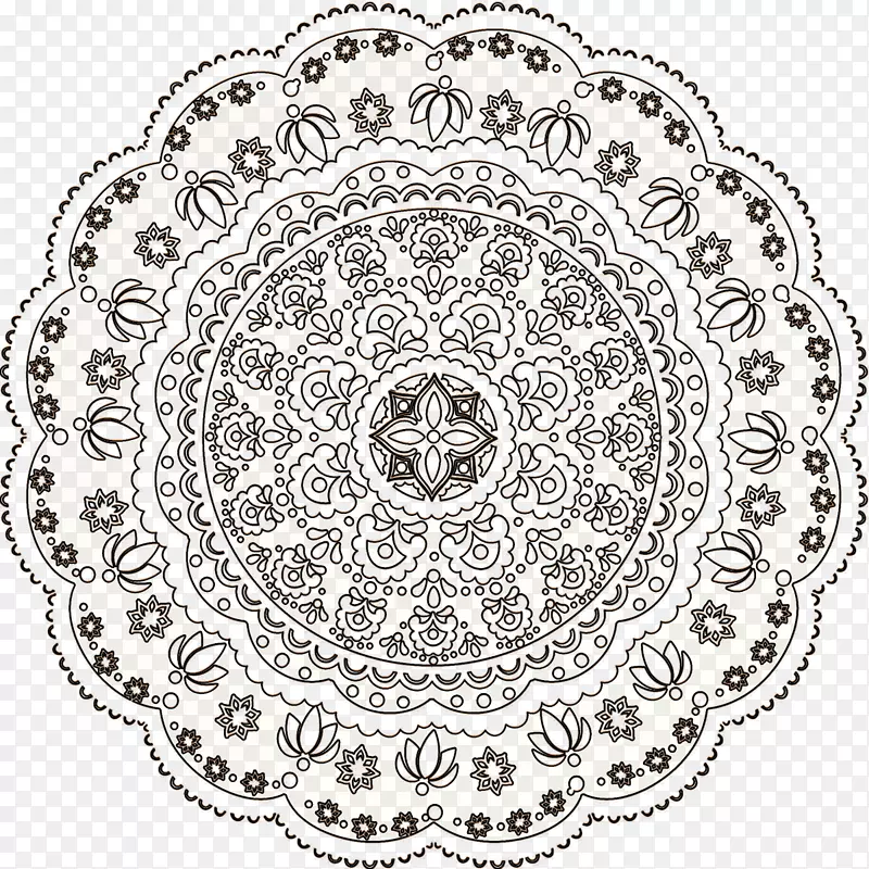 涂鸦素描书曼达拉素描