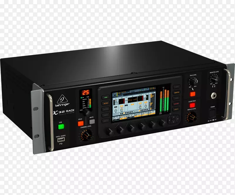 麦克风音频混频器数字混合控制台Behringer Aes3-x显示机架元件
