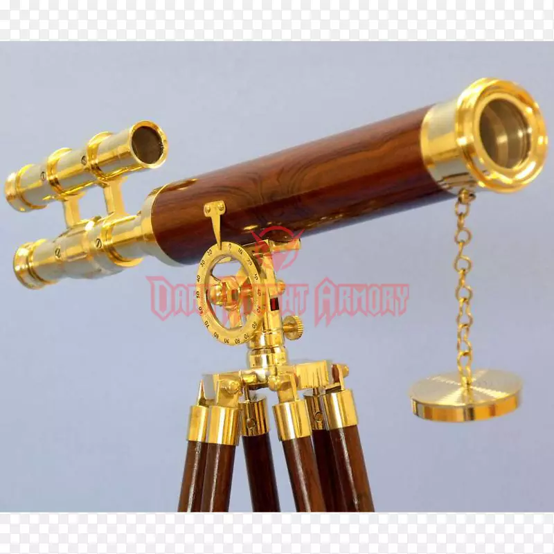 黄铜折射望远镜天文木材海盗帽锚标望远镜