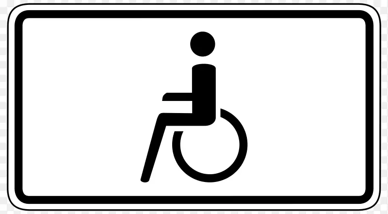 交通标志伤残泊车许可证轮椅残疾-路边标志