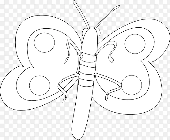 蝴蝶翼线艺术昆虫素描-蝴蝶