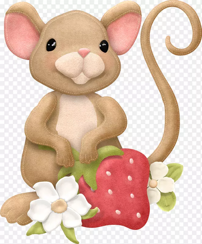 鼠标绘制草莓剪贴画-鼠标