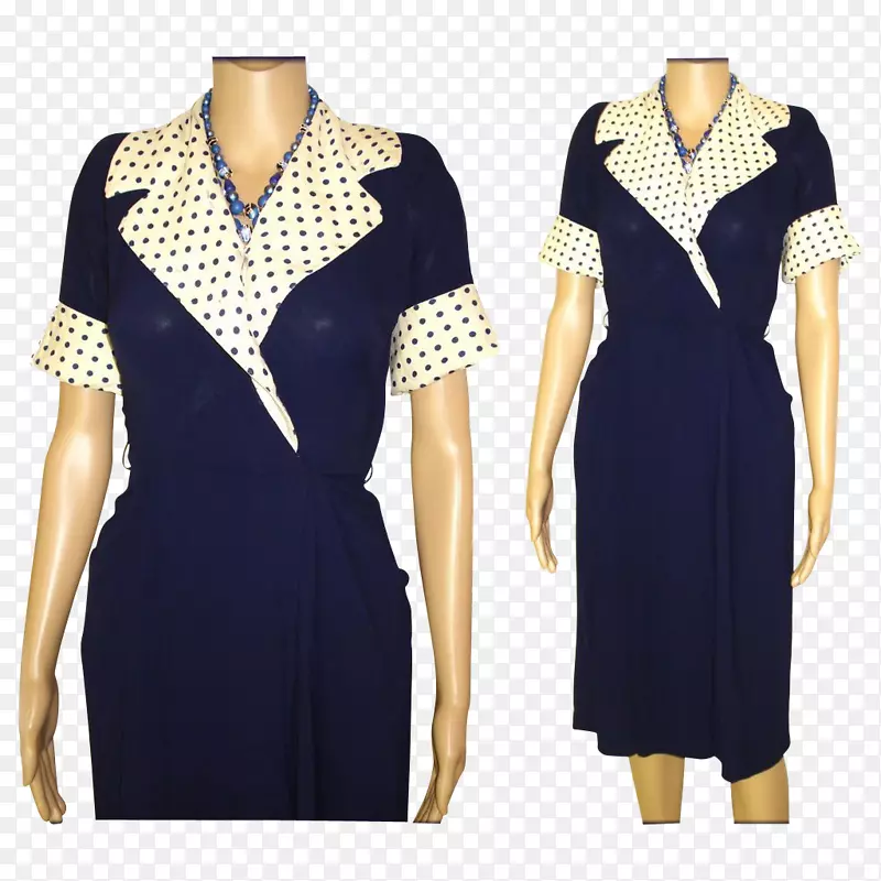 20世纪40年代的黑色小礼服，复古服装，鸡尾酒裙-连衣裙