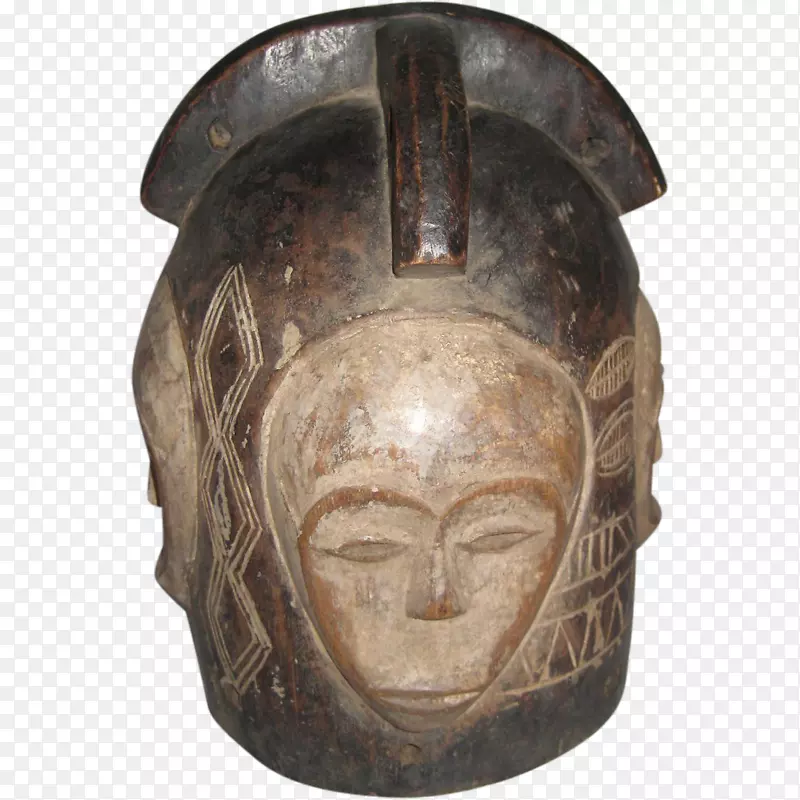 非洲传统面具加蓬芳人头盔面具