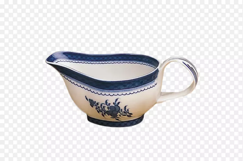 瓦格莫塔赫德&公司肉汁船蓝白陶器陶瓷