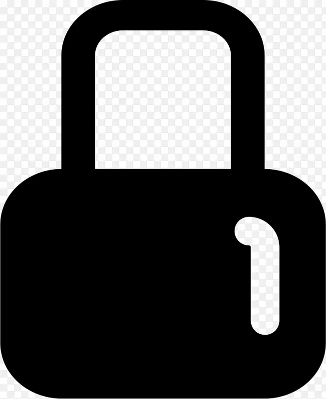 安全警报和系统挂锁计算机图标安全挂锁